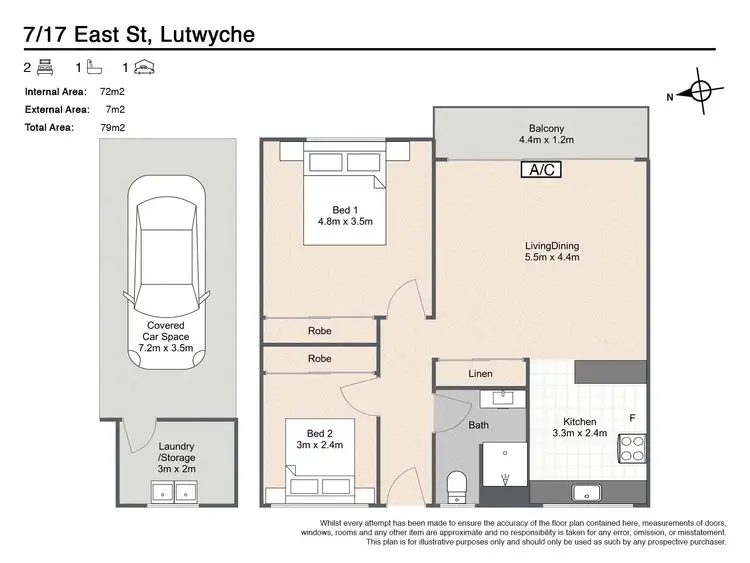 Floorplan of Homely unit listing, 7/17 East Street, Lutwyche QLD 4030