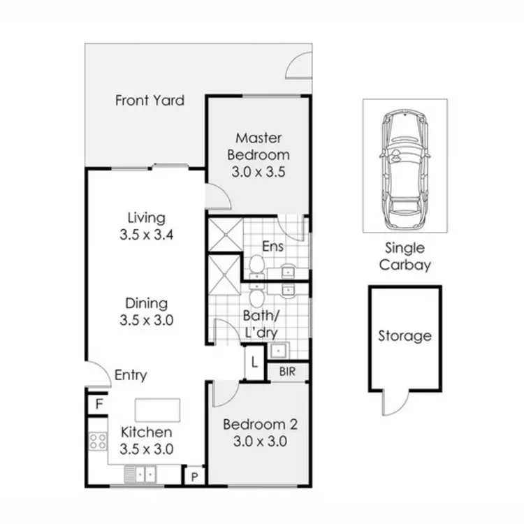 Floorplan of Homely house listing, 3/292 Surrey Road, Kewdale WA 6105