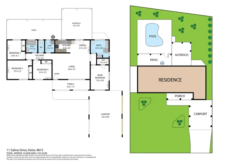Floorplan of Homely house listing, 11 Salina Drive, Kelso QLD 4815