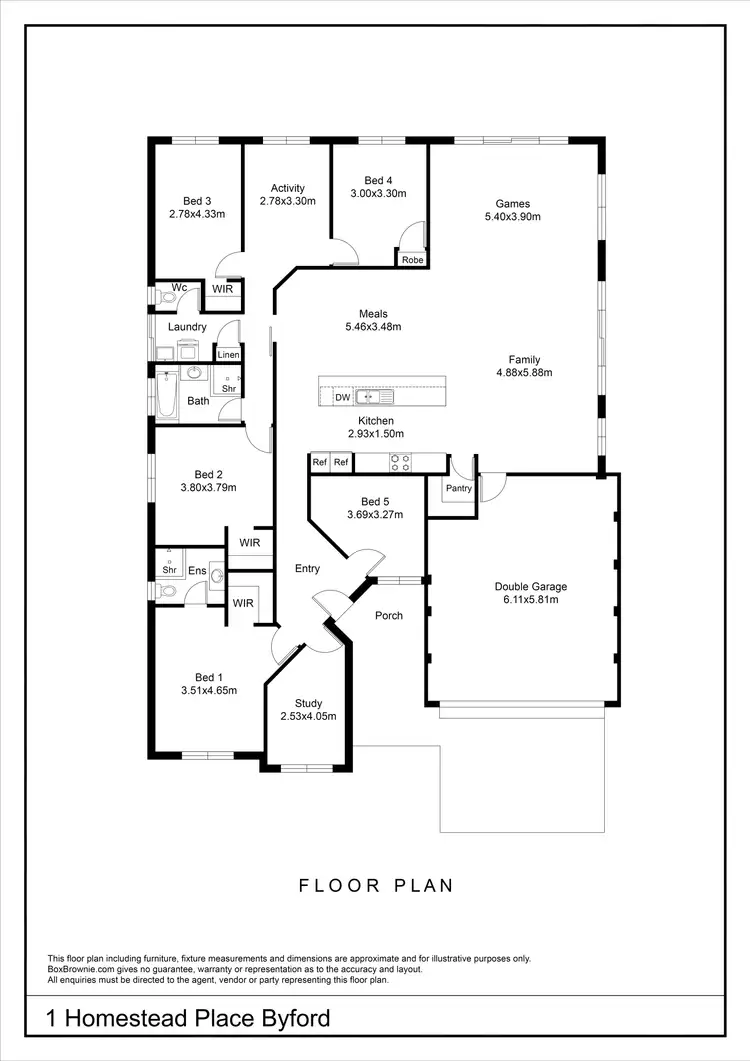 Floorplan of Homely house listing, 1 Homestead Place, Byford WA 6122