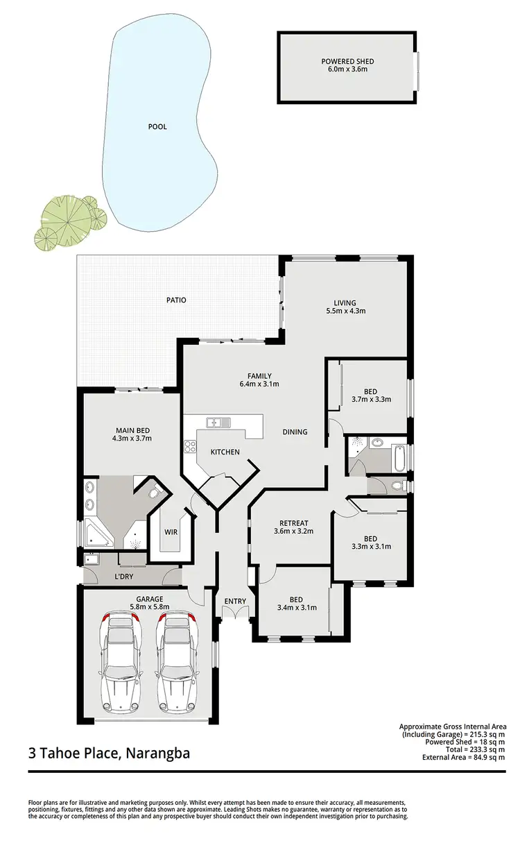 Floorplan of Homely house listing, 3 Tahoe Place, Narangba QLD 4504