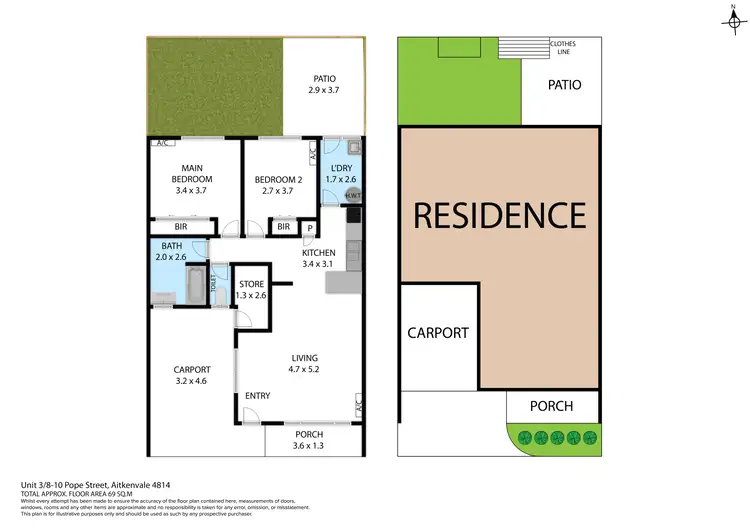 Floorplan of Homely unit listing, 3/8-10 Pope Street, Aitkenvale QLD 4814