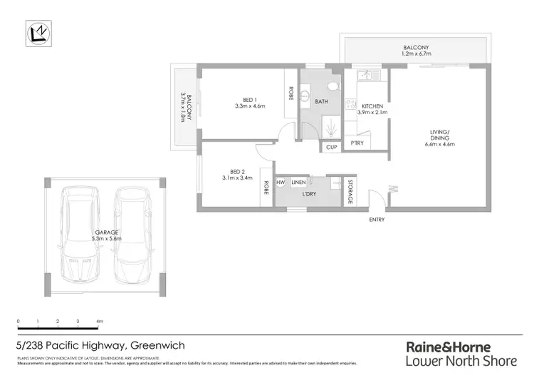 Floorplan of Homely apartment listing, 5/238-240 Pacific Highway, Greenwich NSW 2065