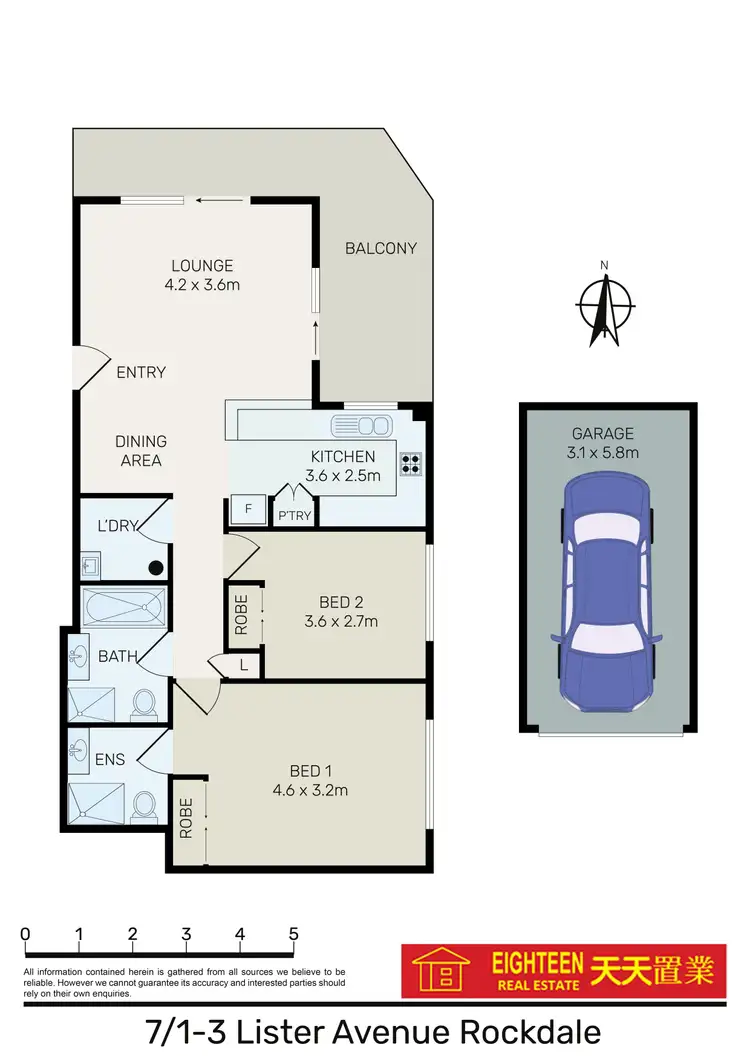 Floorplan of Homely unit listing, 7/1-3 Lister Avenue, Rockdale NSW 2216