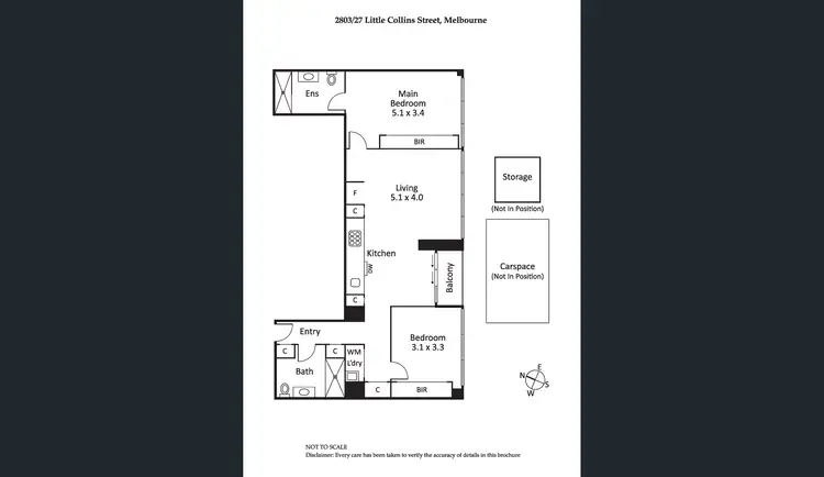 Floorplan of Homely apartment listing, 2803/27 Little Collins Street, Melbourne VIC 3000