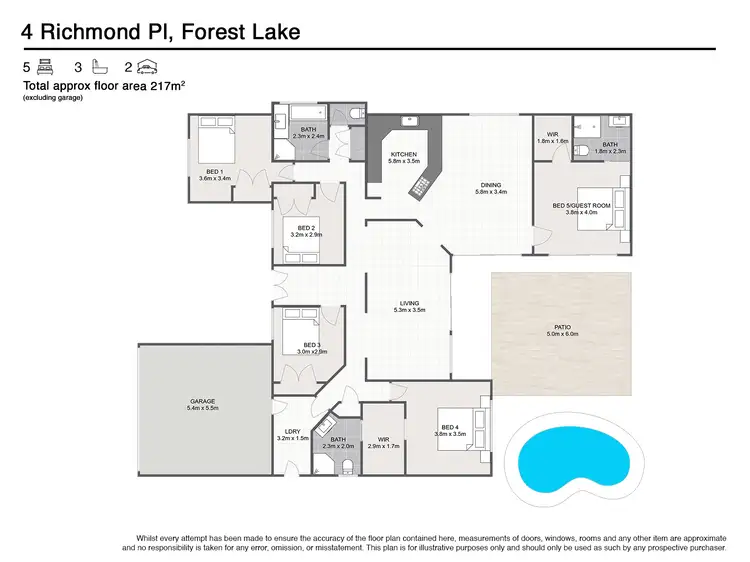Floorplan of Homely house listing, 4 Richmond Place, Forest Lake QLD 4078