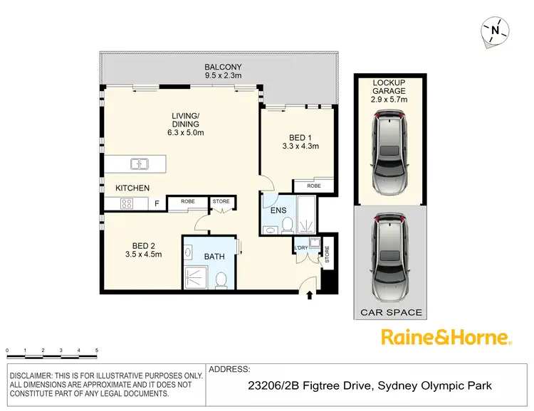 Floorplan of Homely apartment listing, 23206/2B Figtree Drive, Sydney Olympic Park NSW 2127