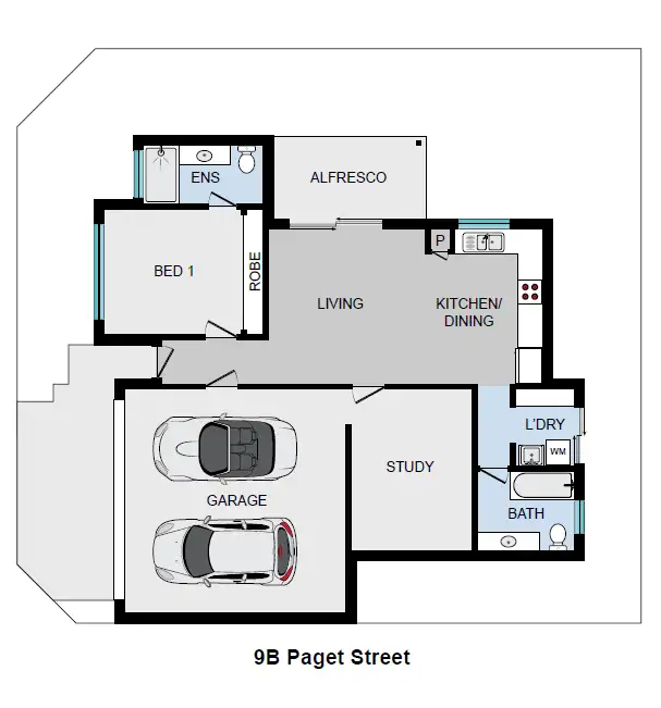 Floorplan of Homely house listing, 9B Paget Street, Hilton WA 6163