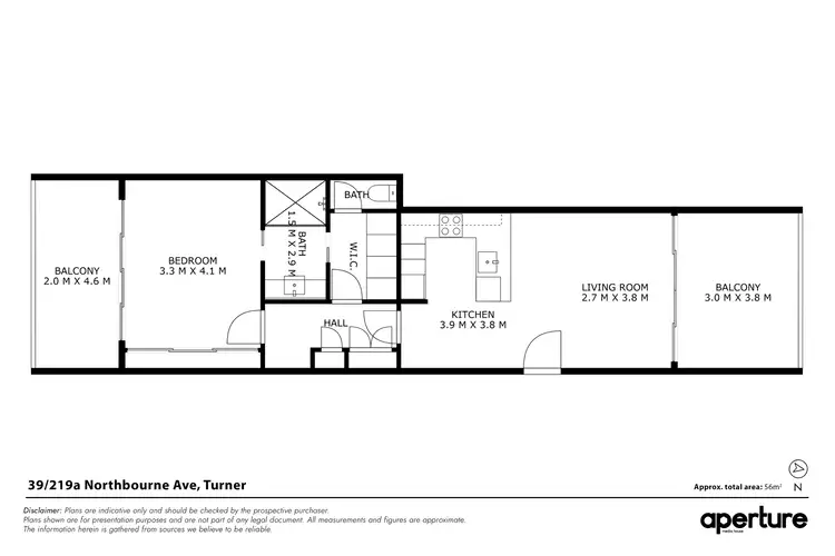 Floorplan of Homely house listing, 39/219A Northbourne Avenue, Turner ACT 2612