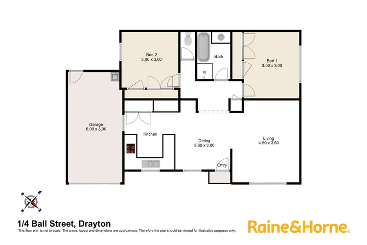 Floorplan of Homely unit listing, 1/4 Ball Street, Drayton QLD 4350