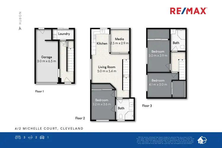 Floorplan of Homely townhouse listing, 4/2 Michelle Court, Cleveland QLD 4163