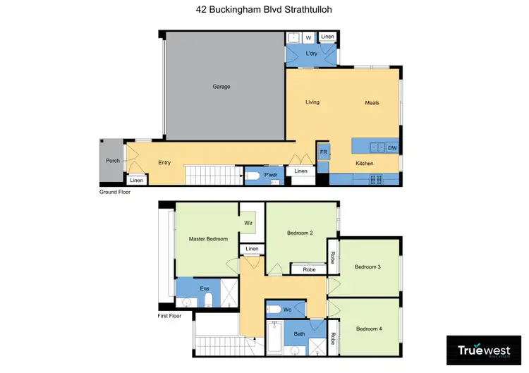 Floorplan of Homely townhouse listing, 42 Buckingham Boulevard, Strathtulloh VIC 3338