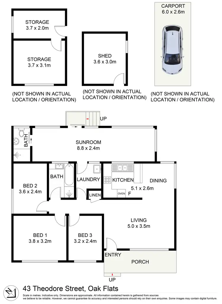 Floorplan of Homely house listing, 43 Theodore Street, Oak Flats NSW 2529