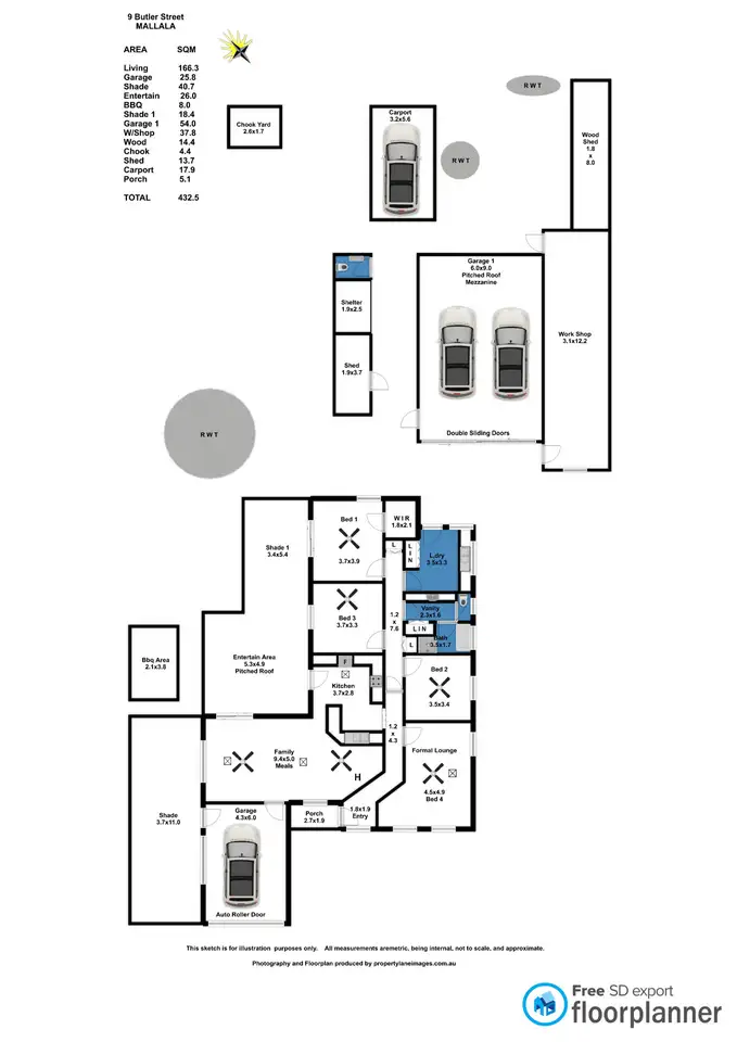 Floorplan of Homely house listing, 9 Butler Street, Mallala SA 5502