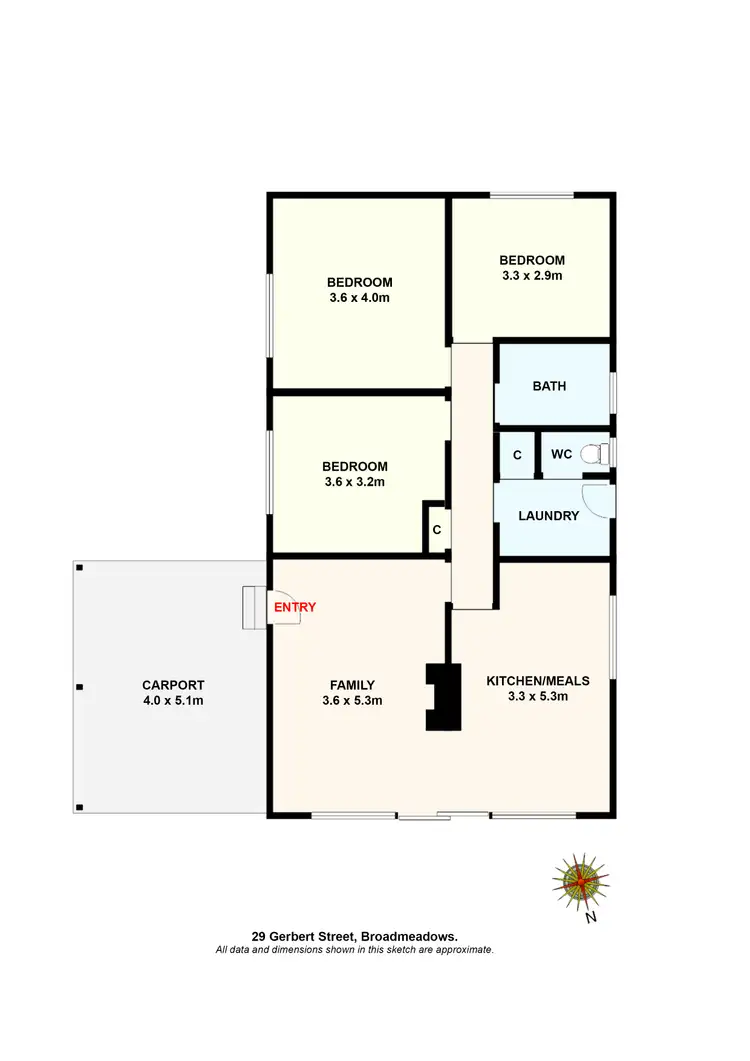 Floorplan of Homely house listing, 29 Gerbert Street, Broadmeadows VIC 3047