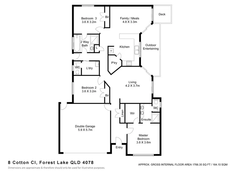 Floorplan of Homely house listing, 8 Cotton Close, Forest Lake QLD 4078