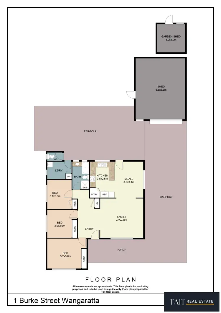 Floorplan of Homely house listing, 1 Burke Street, Wangaratta VIC 3677