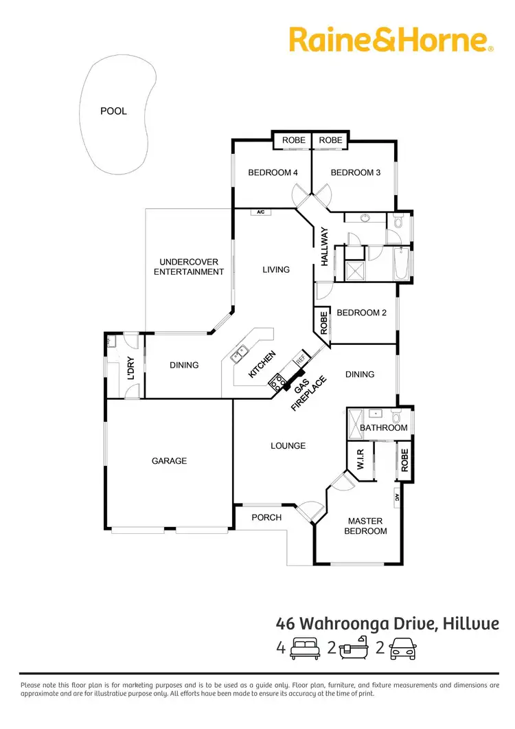 Floorplan of Homely house listing, 46 Wahroonga Drive, Tamworth NSW 2340