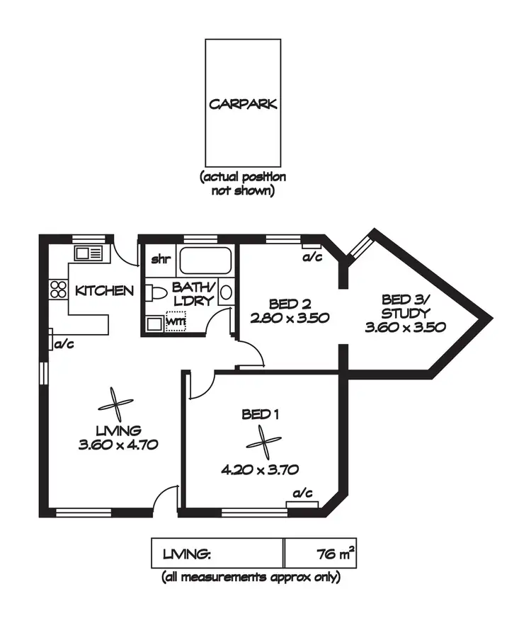 Floorplan of Homely unit listing, 18/24 Ponton Street, Salisbury SA 5108