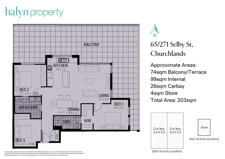 Floorplan of Homely apartment listing, 65/271 Selby Street, Churchlands WA 6018