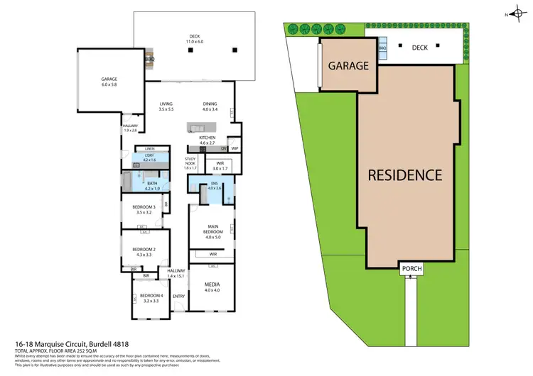 Floorplan of Homely house listing, 16-18 Marquise Circuit, Burdell QLD 4818