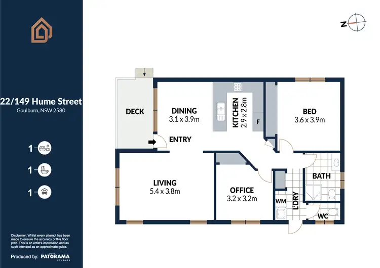Floorplan of Homely house listing, 22/149 Hume St, Goulburn NSW 2580