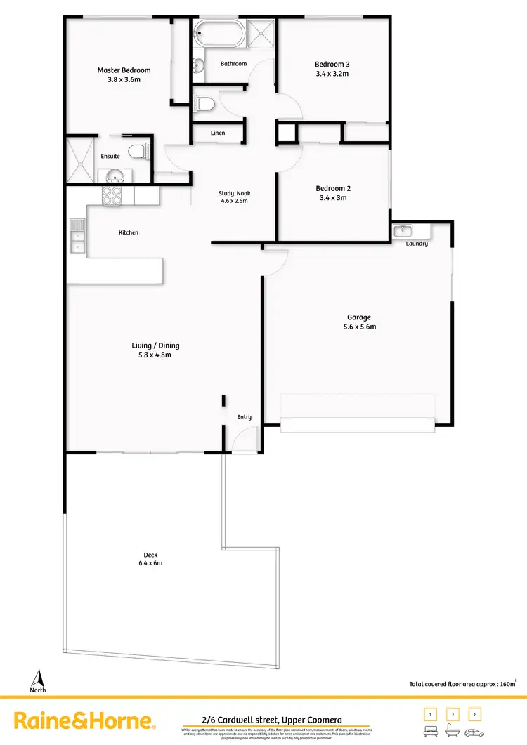 Floorplan of Homely semi-detached listing, 2/6 Cardwell Street, Upper Coomera QLD 4209