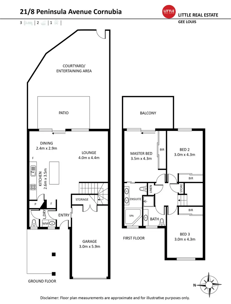 Floorplan of Homely townhouse listing, 21/8 Peninsula Avenue, Cornubia QLD 4130