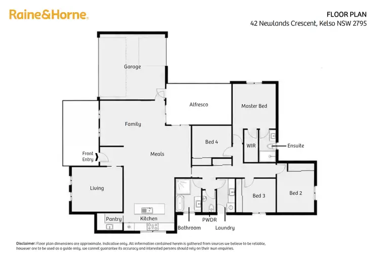 Floorplan of Homely house listing, 42 Newlands Crescent, Kelso NSW 2795