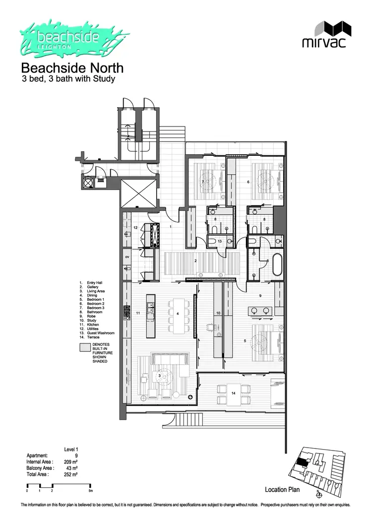 Floorplan of Homely apartment listing, 9/1 Freeman Loop, North Fremantle WA 6159