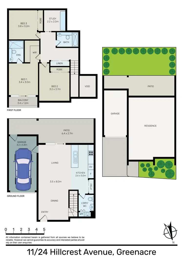 Floorplan of Homely townhouse listing, 11/24 Hillcrest Avenue, Greenacre NSW 2190