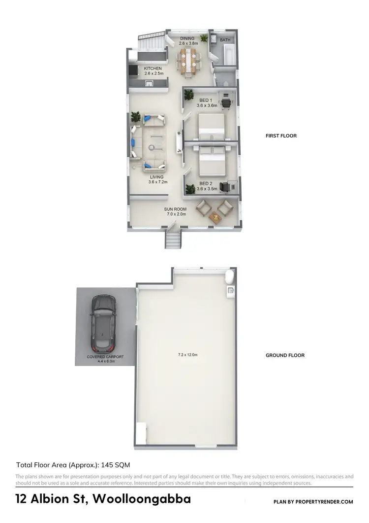Floorplan of Homely house listing, 12 Albion Street, Woolloongabba QLD 4102