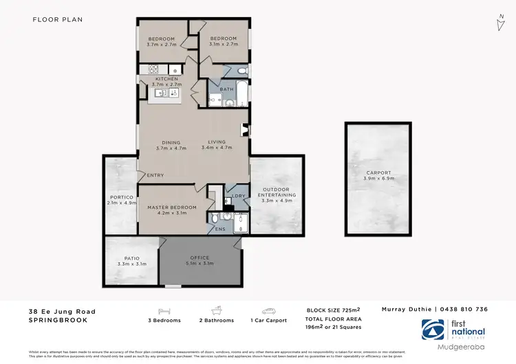 Floorplan of Homely house listing, 38 Ee Jung Road, Springbrook QLD 4213