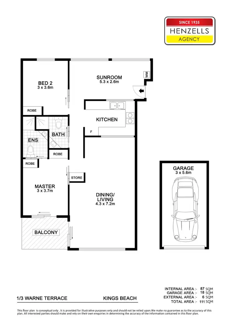 Floorplan of Homely unit listing, 1/3 Warne Terrace, Kings Beach QLD 4551