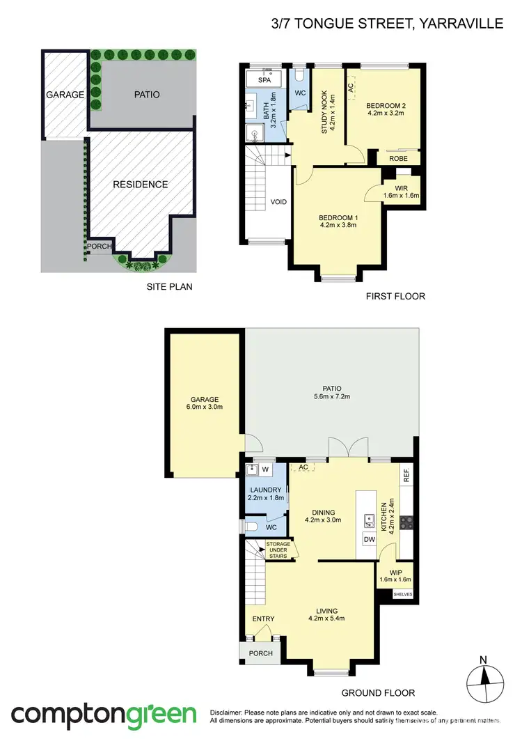 Floorplan of Homely townhouse listing, 3/7 Tongue Street, Yarraville VIC 3013