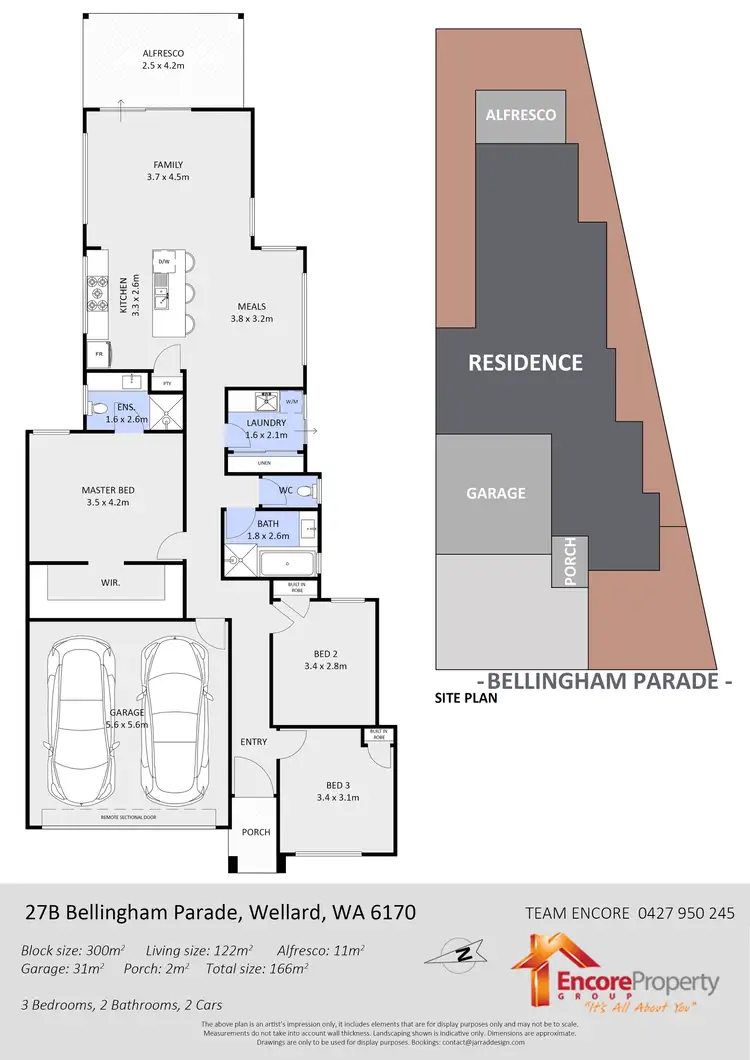 Floorplan of Homely house listing, 27B Bellingham Parade, Wellard WA 6170