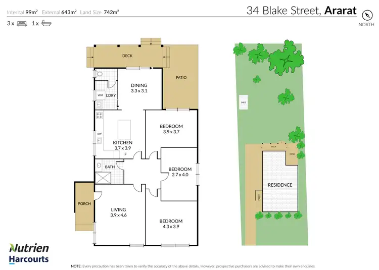 Floorplan of Homely house listing, 34 Blake Street, Ararat VIC 3377