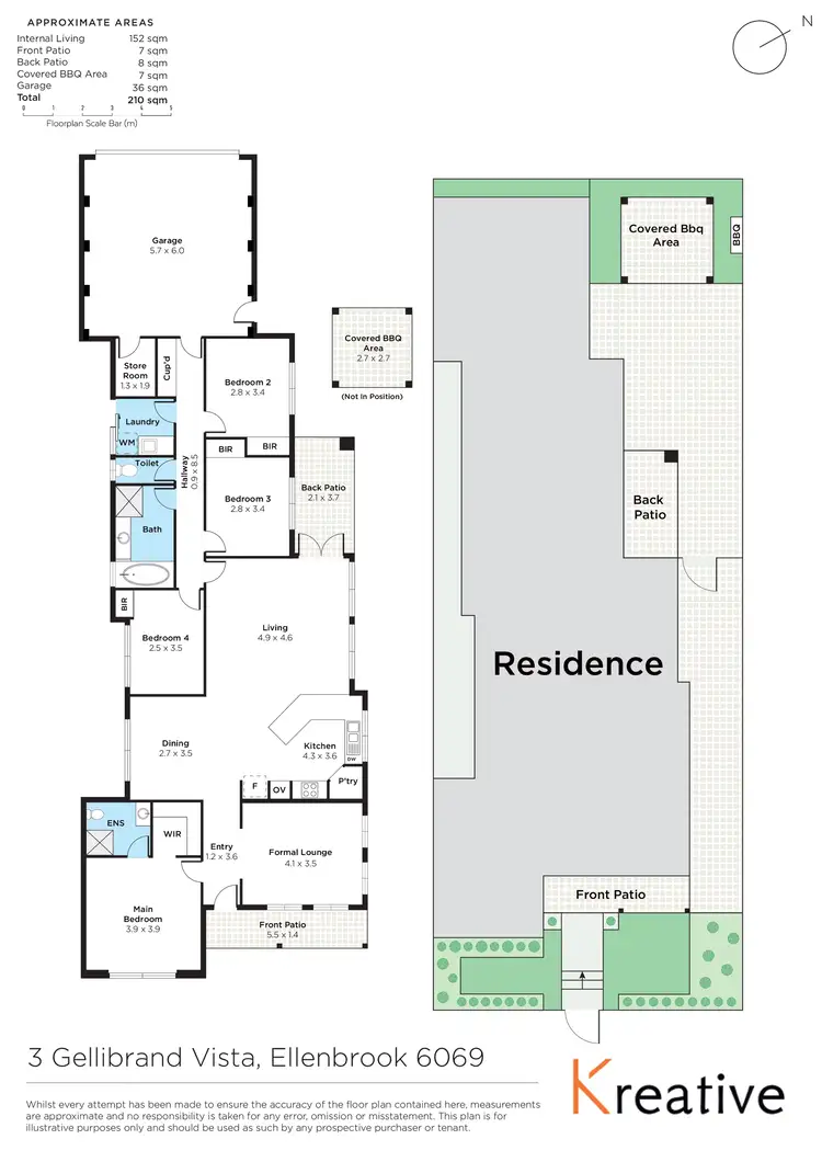 Floorplan of Homely house listing, 3 Gellibrand Vista, Ellenbrook WA 6069