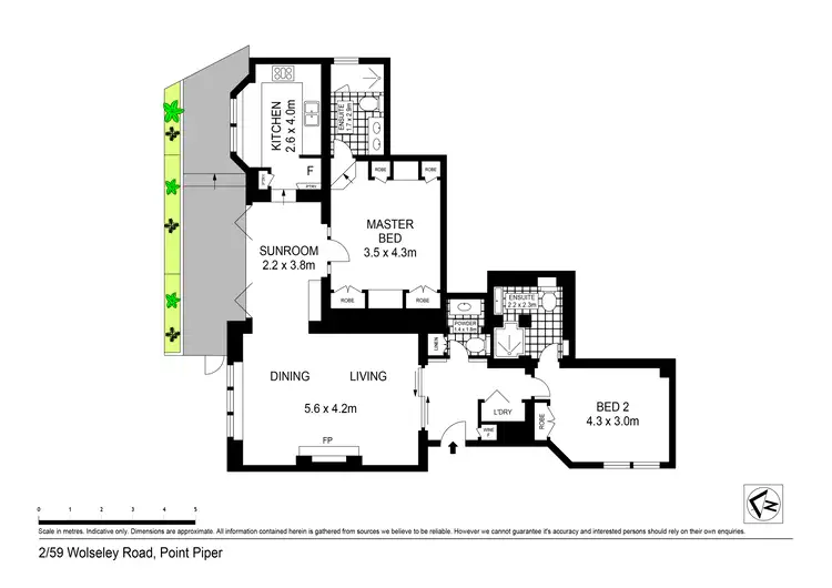 Floorplan of Homely apartment listing, 2/59-61 Wolseley Road, Point Piper NSW 2027