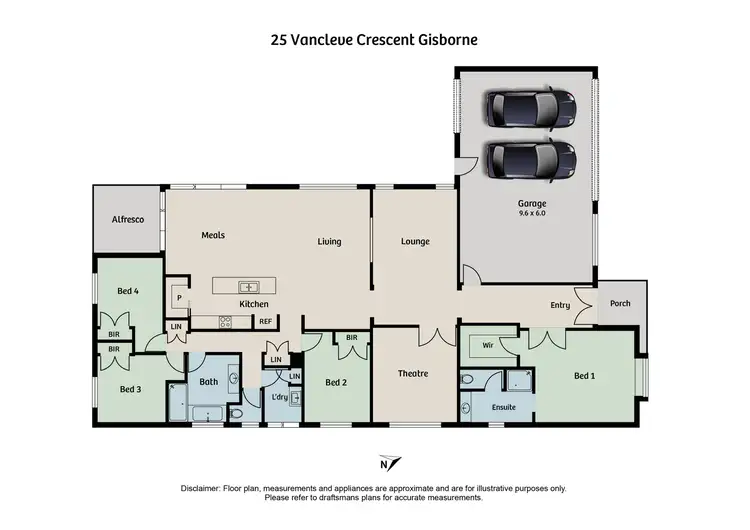 Floorplan of Homely house listing, 25 Vancleve Crescent, Gisborne VIC 3437
