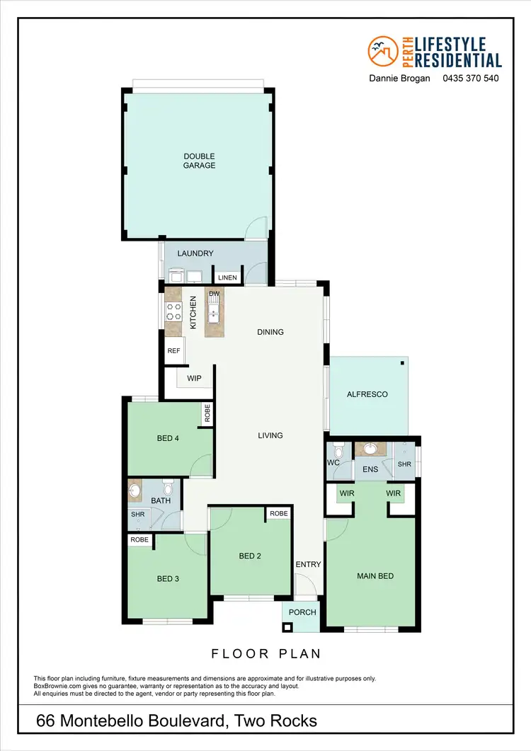 Floorplan of Homely house listing, 66 Montebello Boulevard, Two Rocks WA 6037