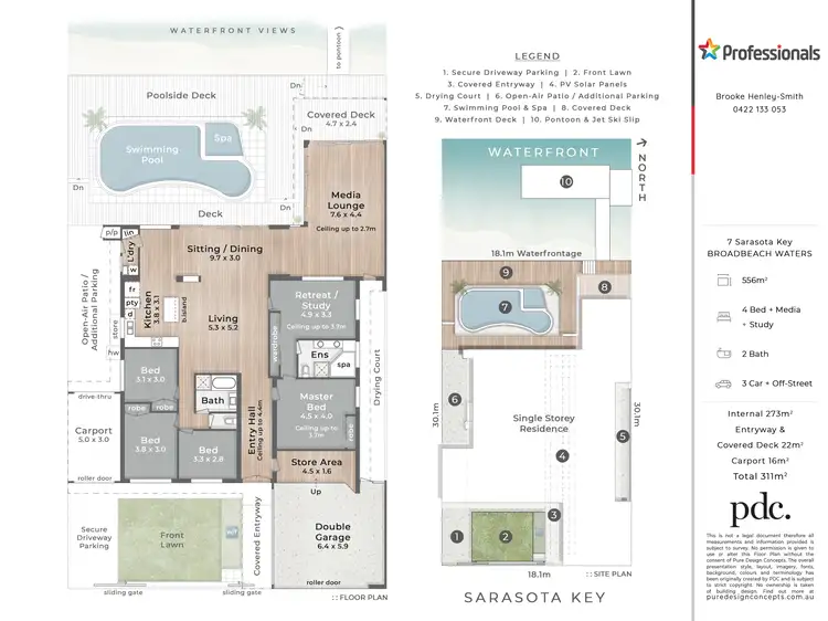 Floorplan of Homely house listing, 7 Sarasota Key, Broadbeach Waters QLD 4218