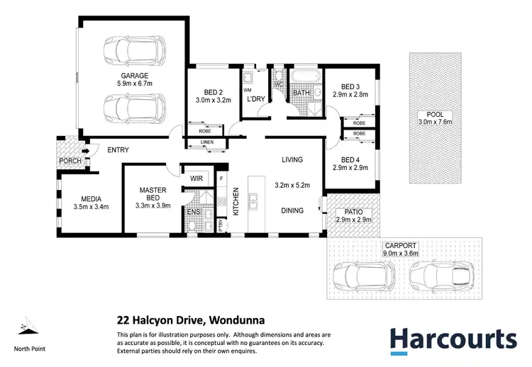Floorplan of Homely house listing, 22 Halcyon Drive, Wondunna QLD 4655