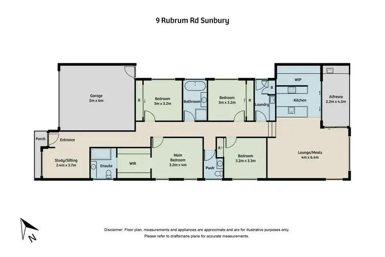 Floorplan of Homely house listing, 9 Rubrum Road, Sunbury VIC 3429