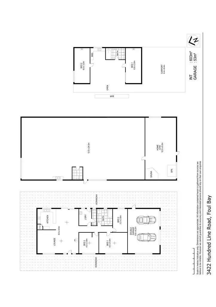 Floorplan of Homely rural property listing, 3422 Hundred Line Road, Foul Bay SA 5577