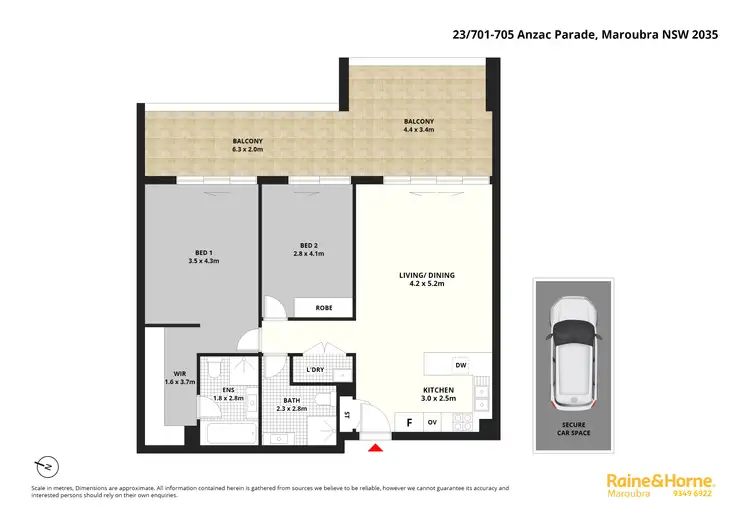 Floorplan of Homely apartment listing, 23/701-705 Anzac Parade, Maroubra NSW 2035
