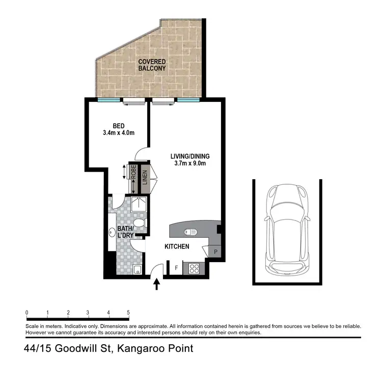 Floorplan of Homely unit listing, 44/15 Goodwin Street, Kangaroo Point QLD 4169