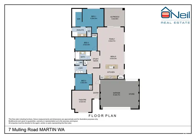 Floorplan of Homely house listing, 7 Mulling Road, Martin WA 6110