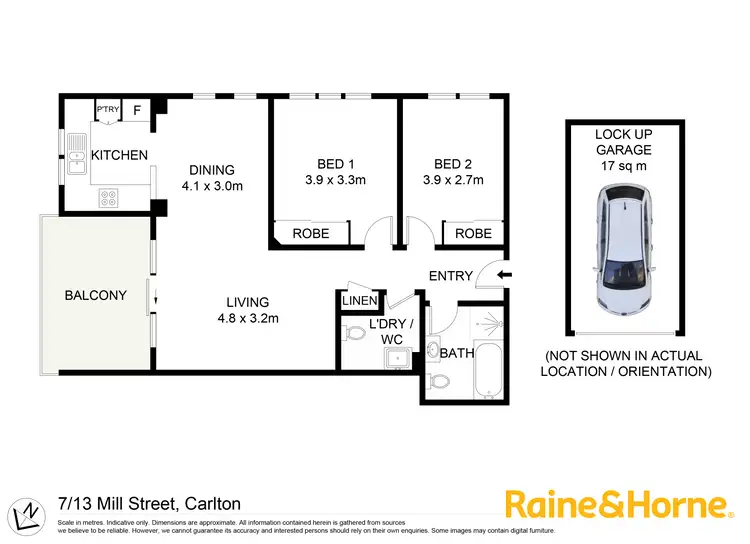 Floorplan of Homely unit listing, 7/13 Mill Street, Carlton NSW 2218