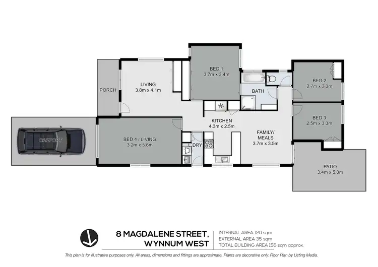Floorplan of Homely house listing, 8 Magdalene Street, Wynnum West QLD 4178